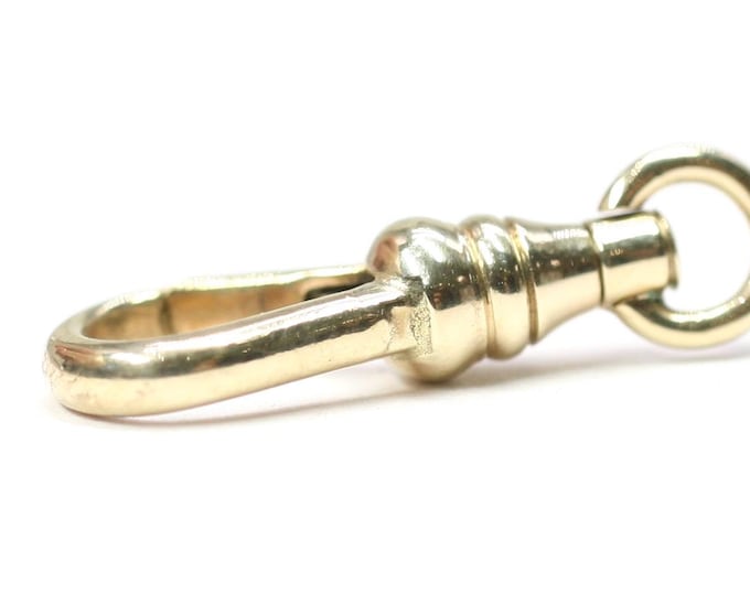 9ct yellow gold swivel dog clip - stamped 9CT - 22mm