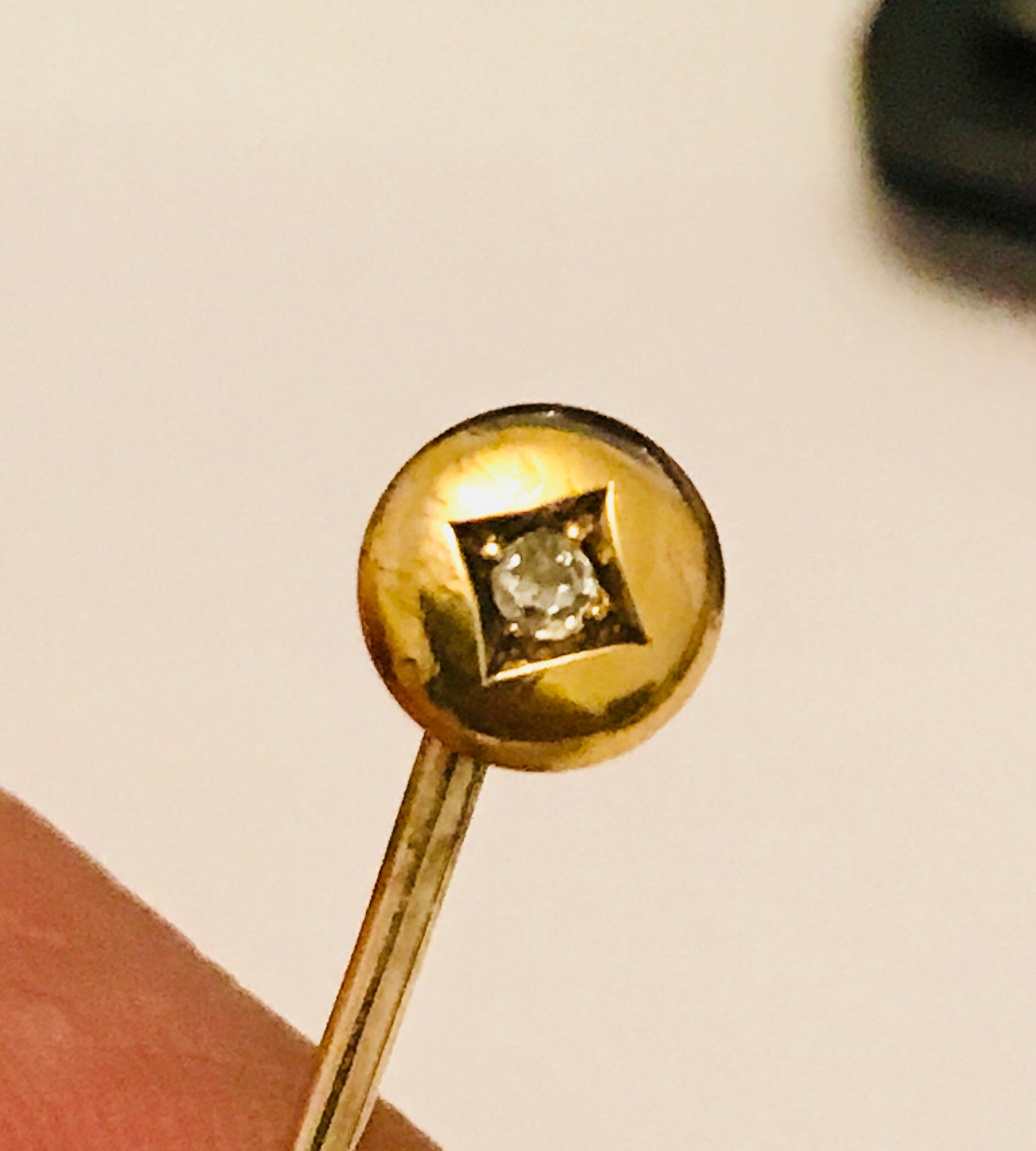 Stunning Victorian 15ct gold Diamond stick pin in the original box