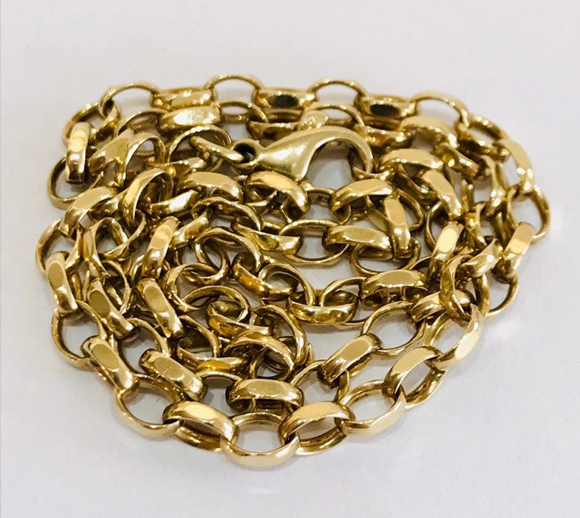 Stunning vintage 9ct yellow gold 16 inch chain fully hallmarked