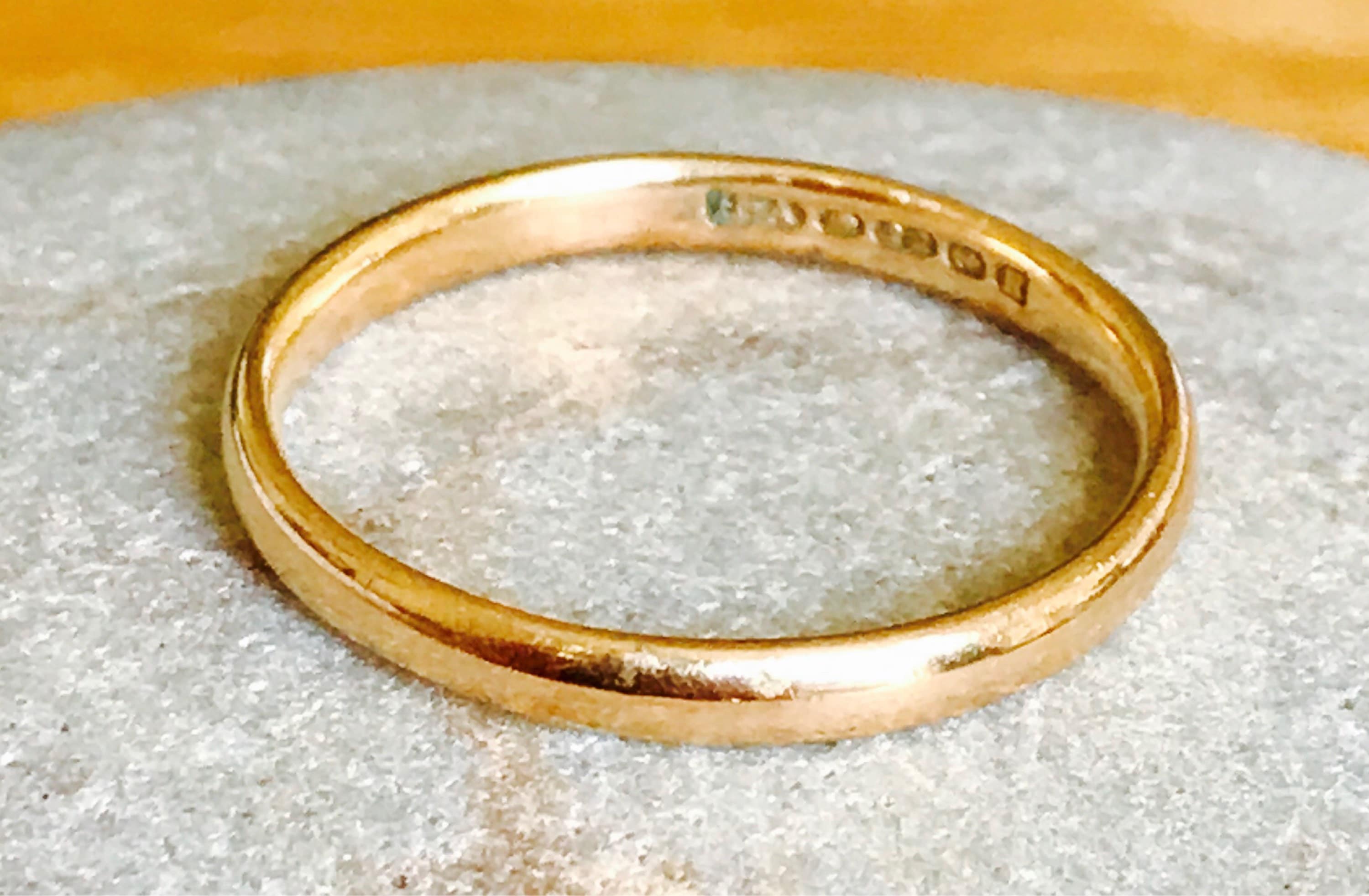 Superb antique 22ct gold wedding ring Birmingham 1941