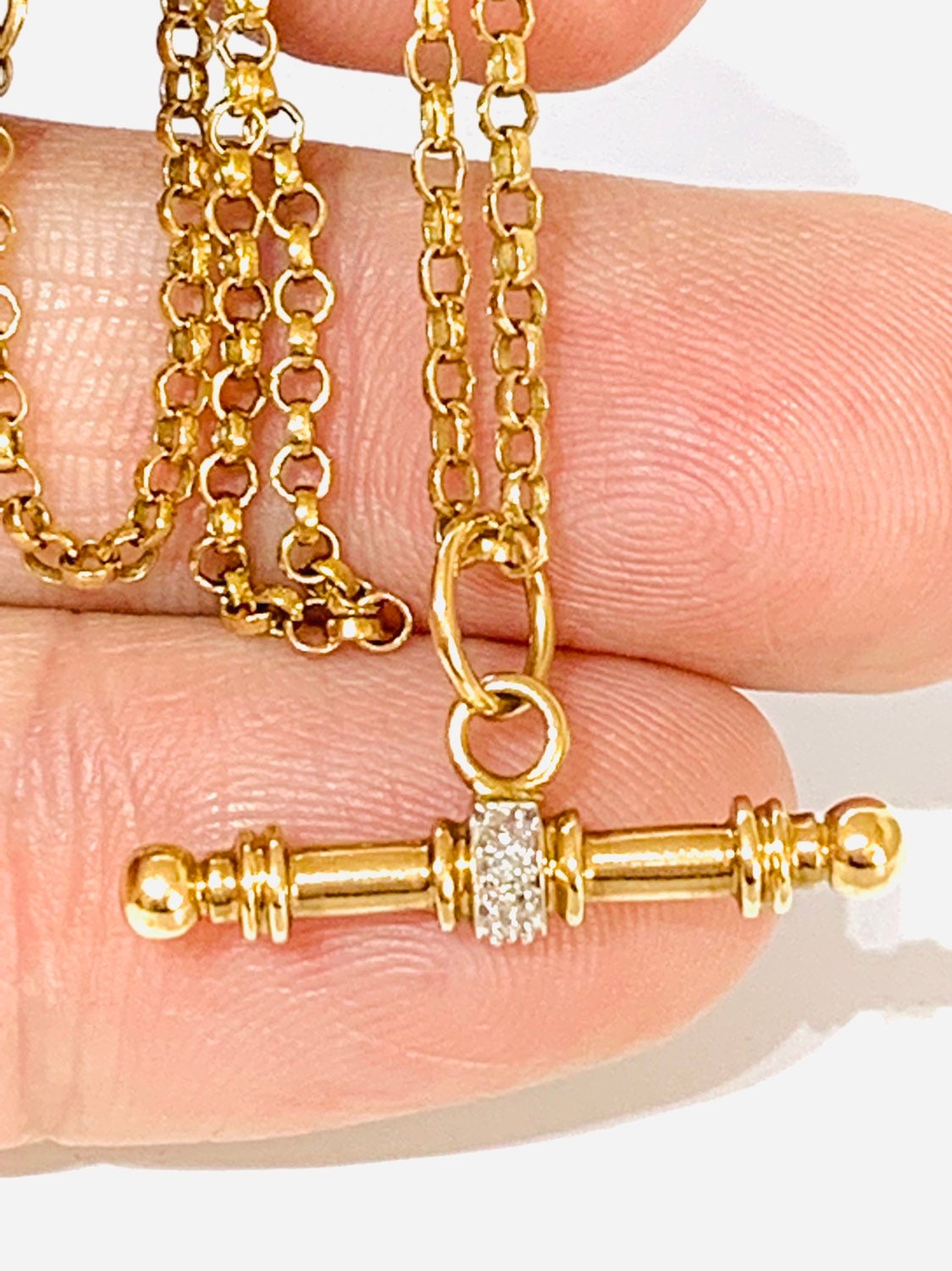 T-Bar Gold Pendant – Bannon Jewellers