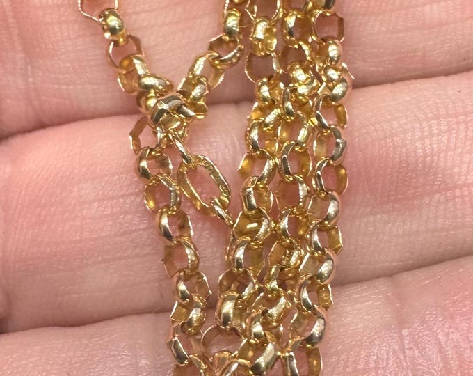 Vintage 18 inch 9ct yellow gold Belcher chain - fully hallmarked - 6.7gms