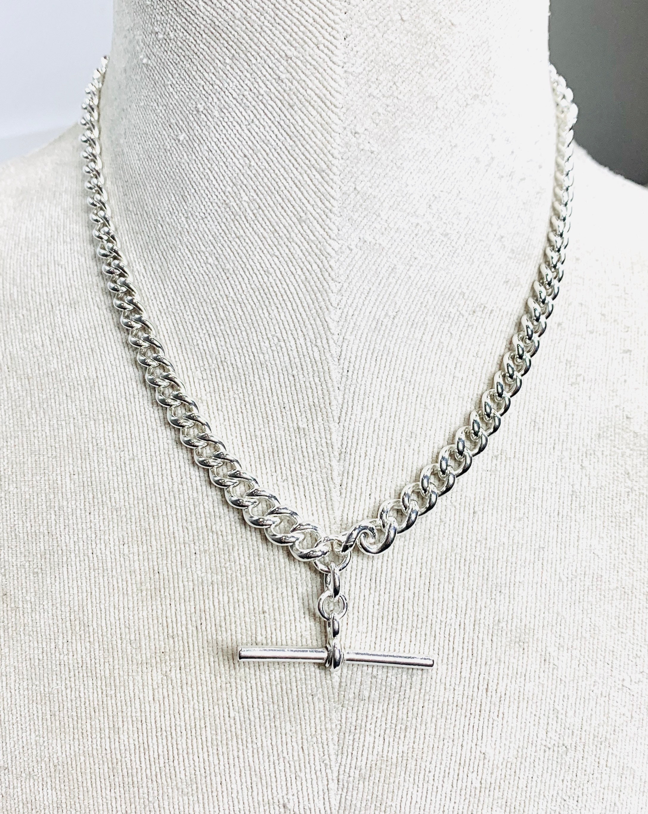antique silver albert chain