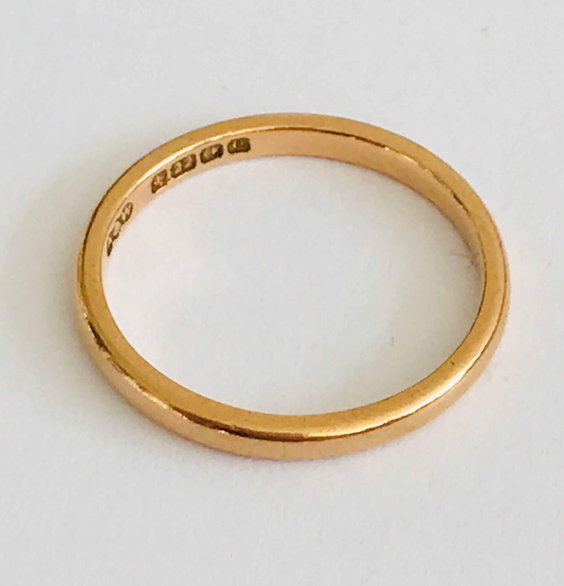 Vintage 22ct gold wedding ring hallmarked Birmingham 1940 ***Reserved