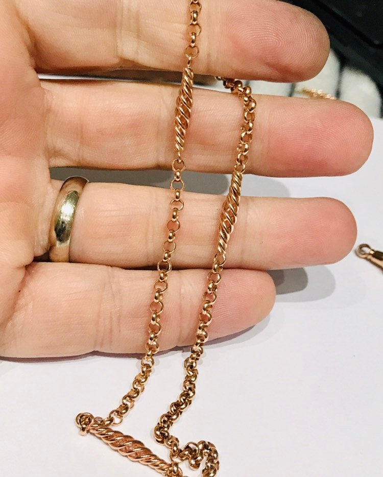 22 inch rose gold chain