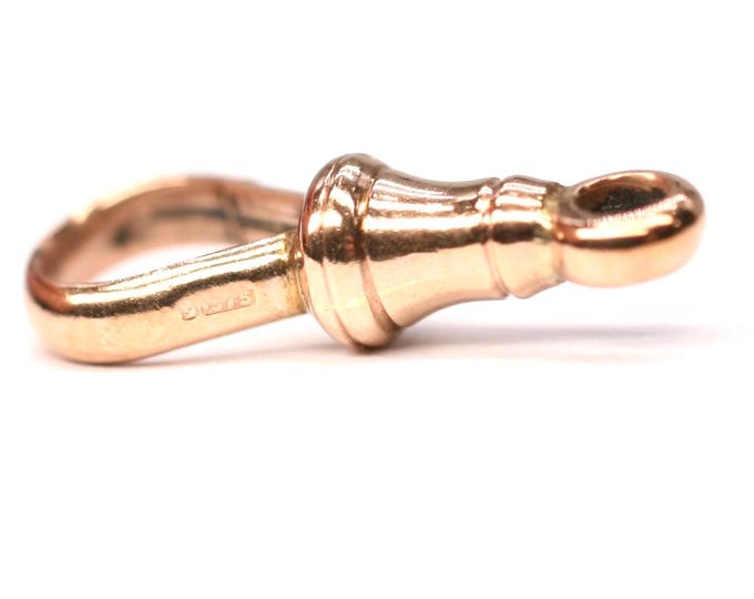 Antique 9ct rose gold dog clip