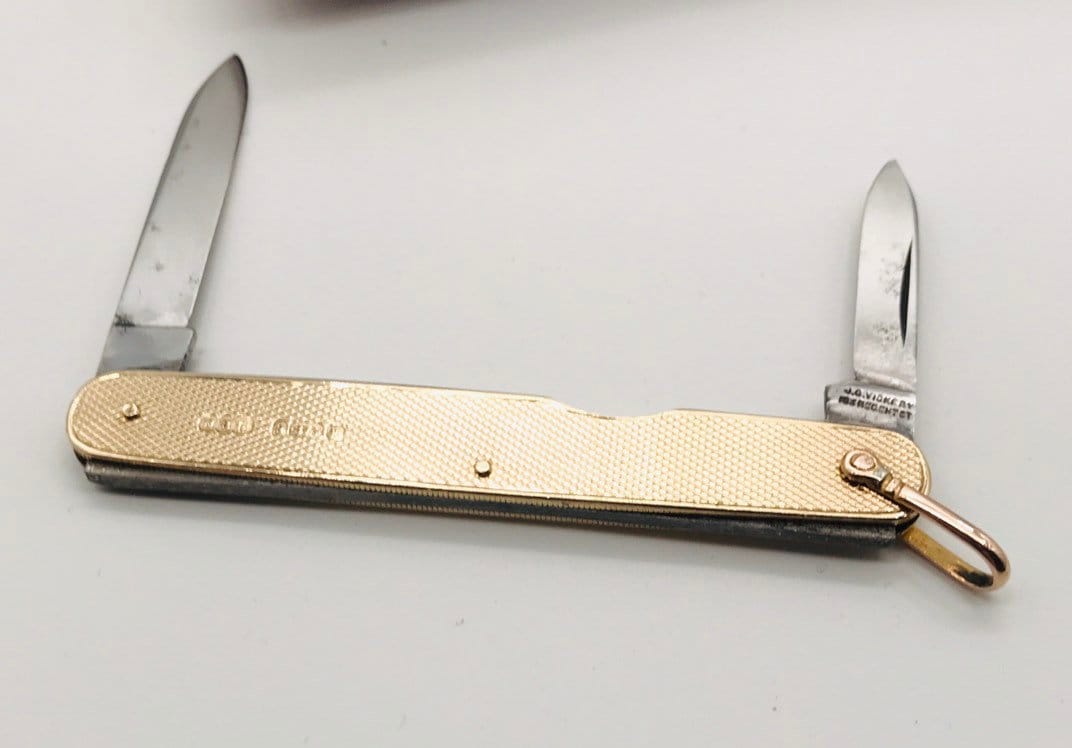 Superb antique 9ct gold pocket knife Made in Sheffield in 1927