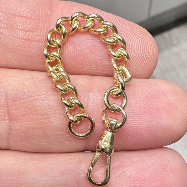 Vintage 3 inch 9ct yellow gold Albert chain extension - hallmarked