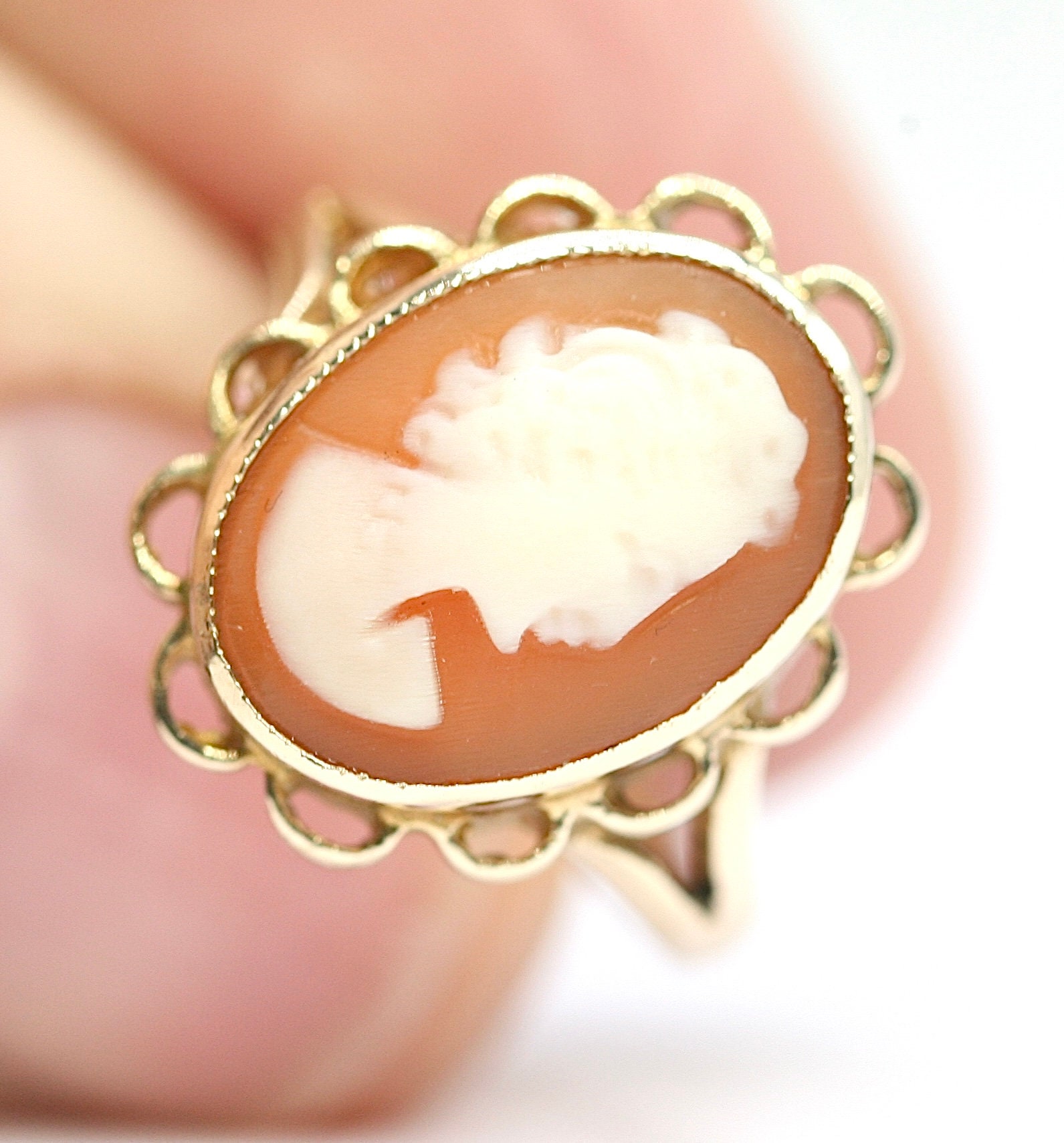 Old cameo shop rings