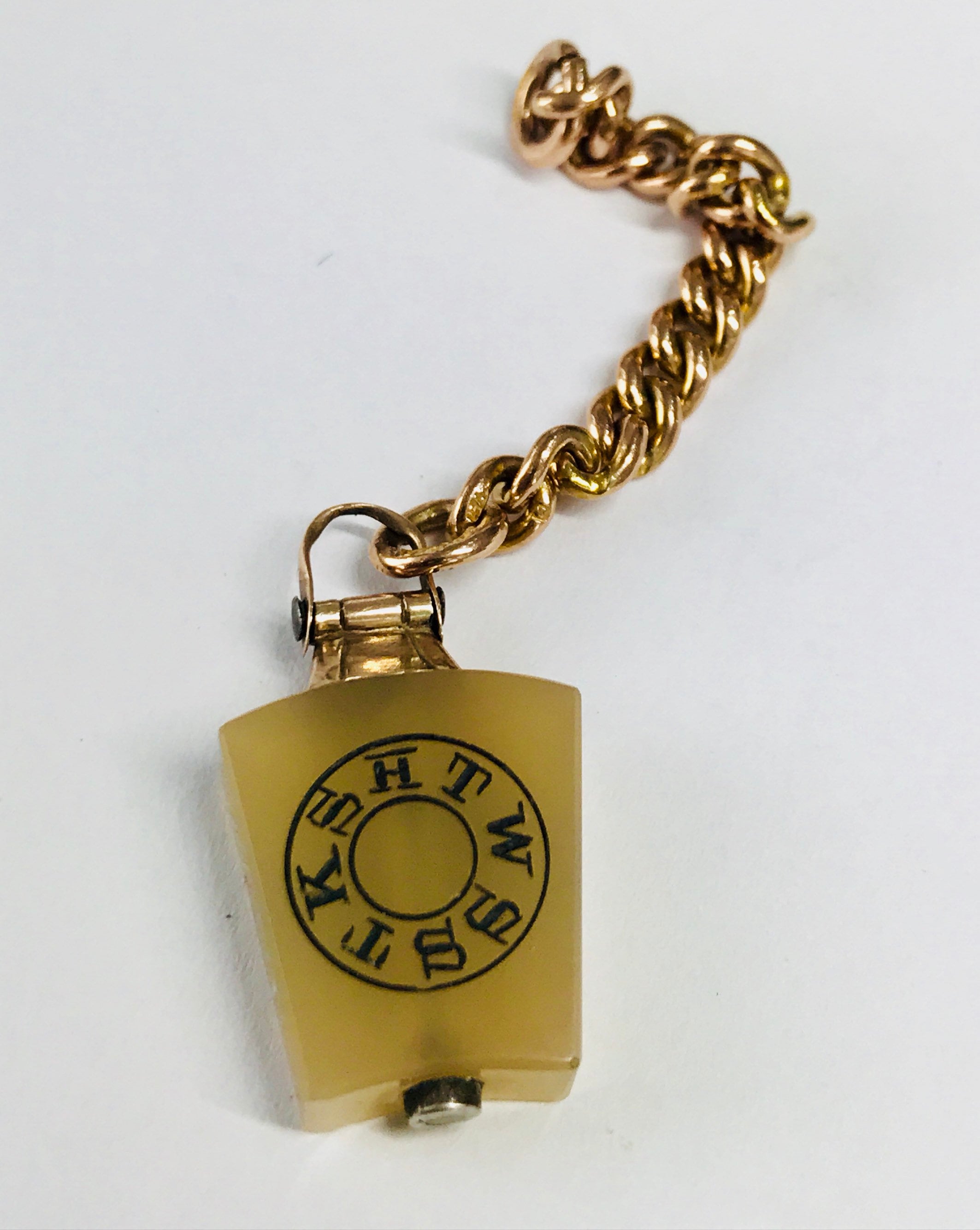 Stunning antique 9ct Rose Gold Agate Masonic Royal Arch Masons Keystone