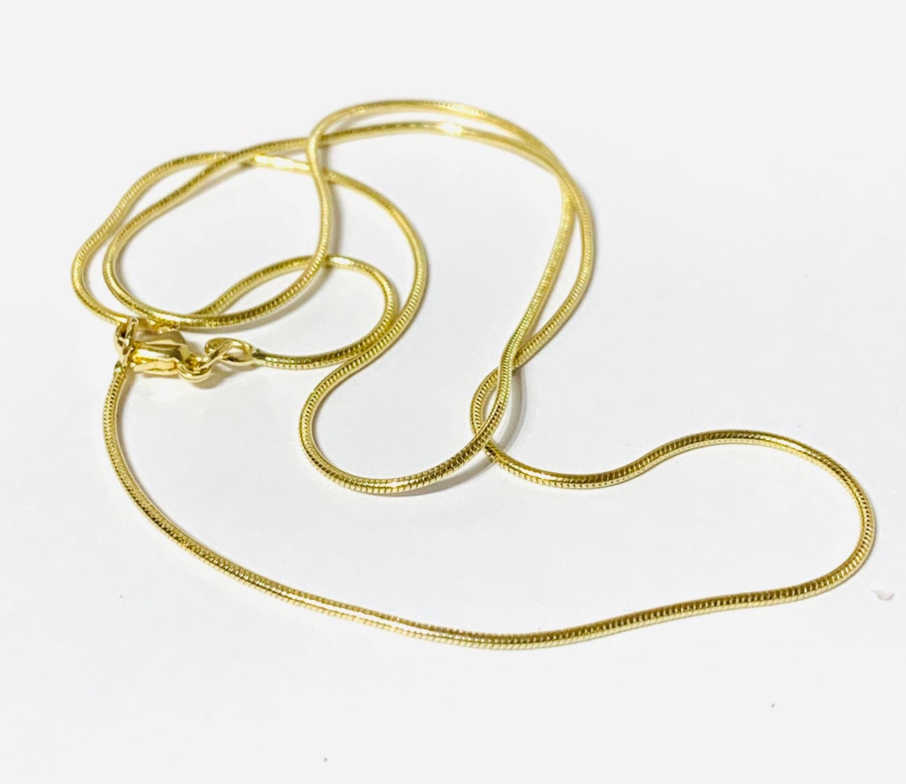 Vintage 9ct yellow gold 18 inch snake chain - fully hallmarked **Reserved**