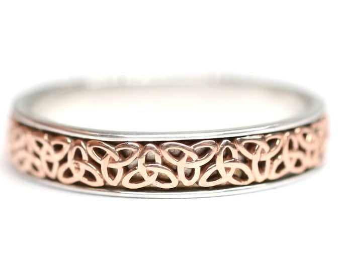 Royal Clogau® Sterling Silver / Welsh 9ct gold ring - Size P or US 7 1/2 -  original box