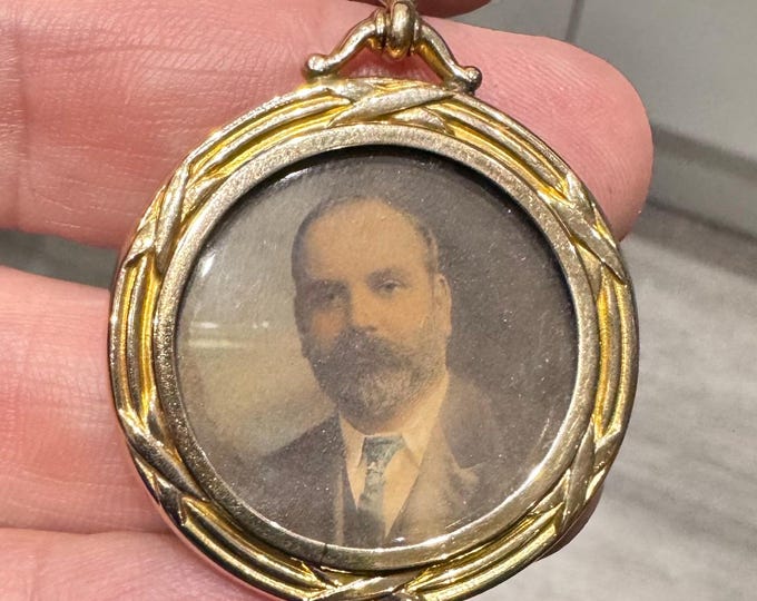Superb Edwardian 9ct gold glass fronted picture locket - hallmarked Birmingham 1904