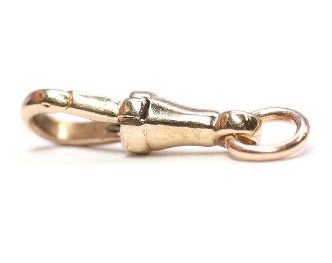 Vintage 9ct rose gold dog clip with jump ring