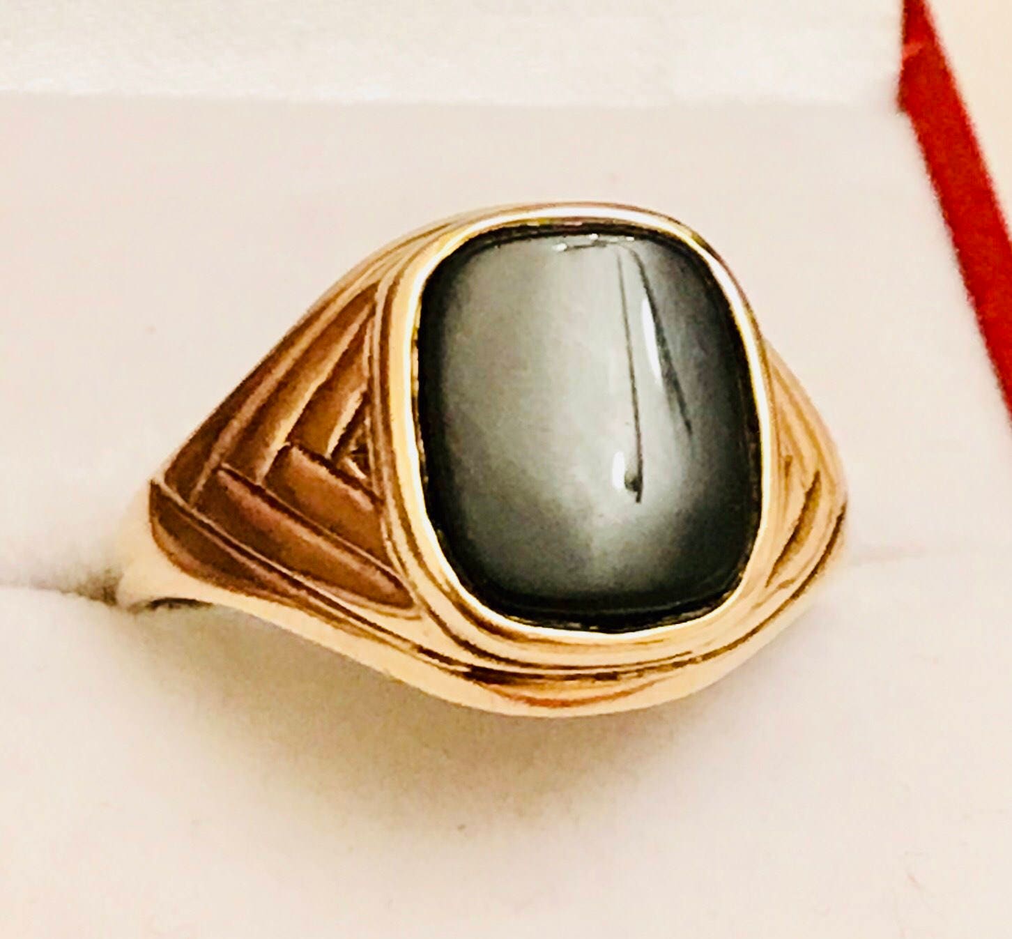 Fabulous Vintage 9ct Yellow Gold Men S Onyx Signet Ring Fully Hallmarked