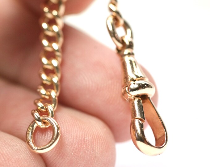 Antique 3 inch 9ct rose gold Albert chain extension - fully stamped