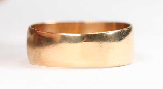 Antique Edwardian 22ct gold wedding ring- hallmar… - image 2