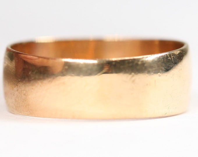 Antique Edwardian 22ct gold wedding ring- hallmarked Birmingham 1902 - size M or US 6