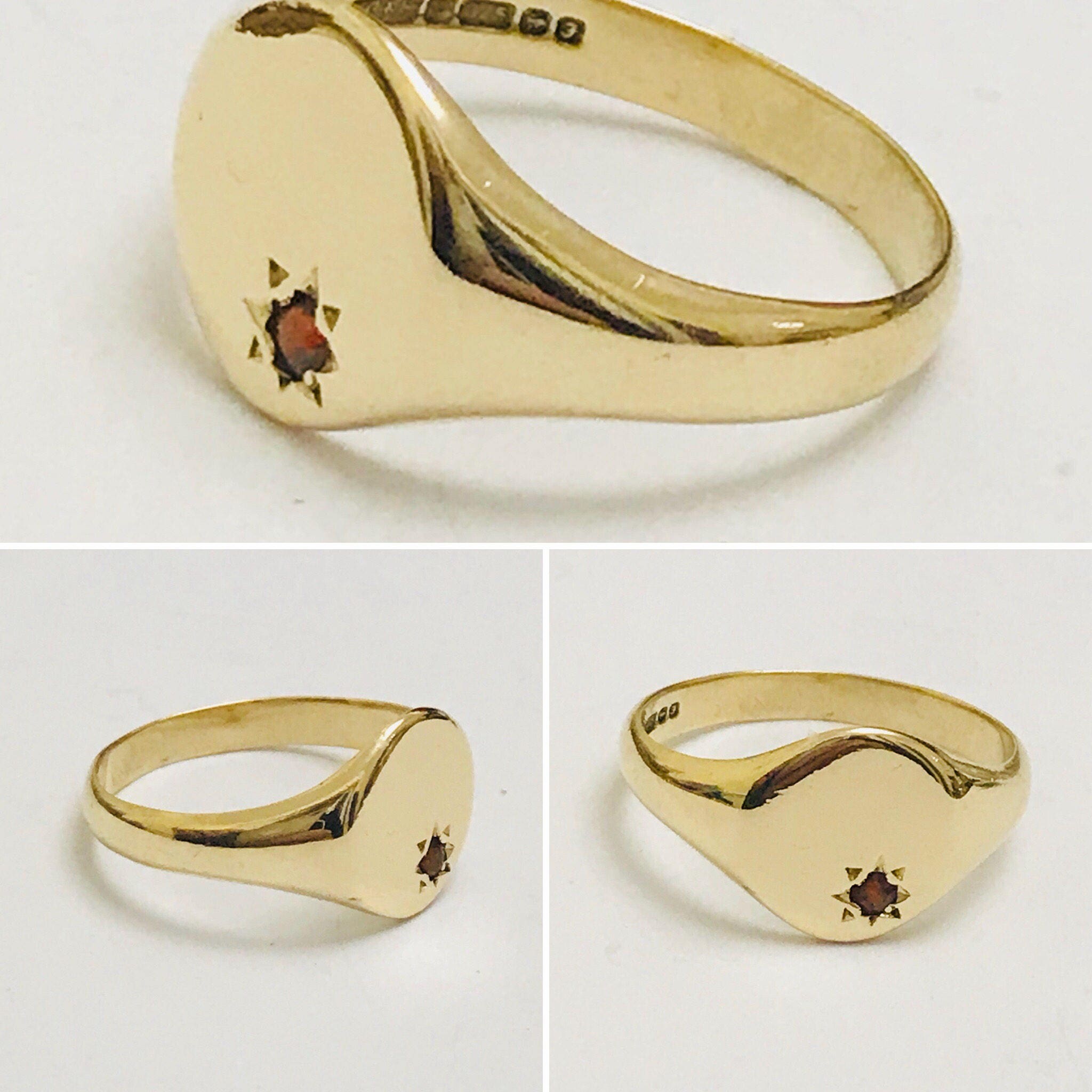 Stunning vintage 9ct yellow gold Men's ring Birmingham