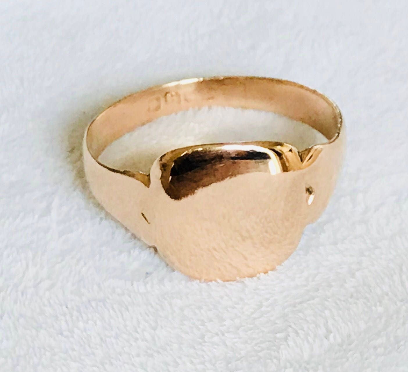 Stunning antique 9ct rose gold Men's ring Birmingham 1918