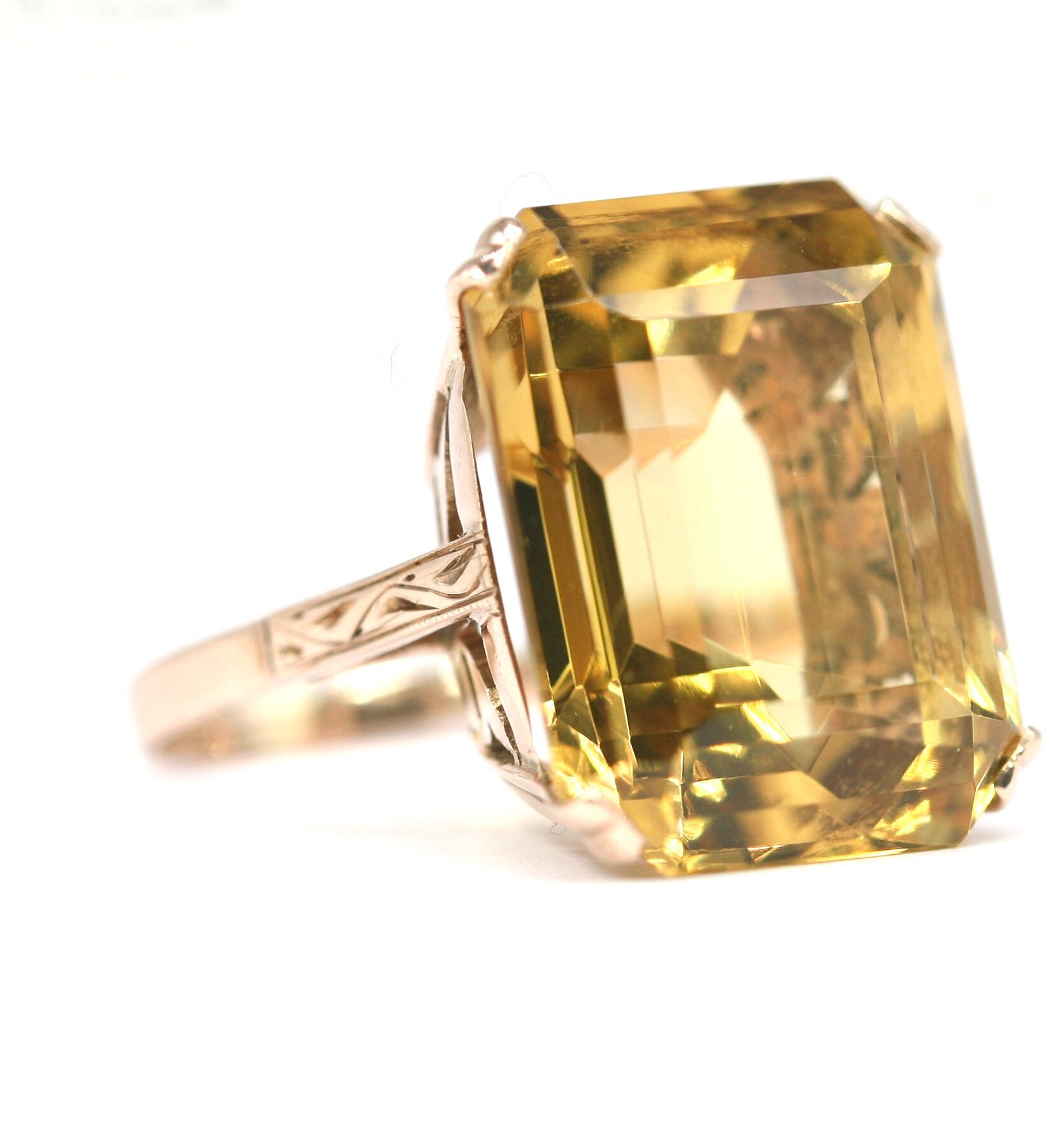 9ct RoseGold & Citrine Ring
