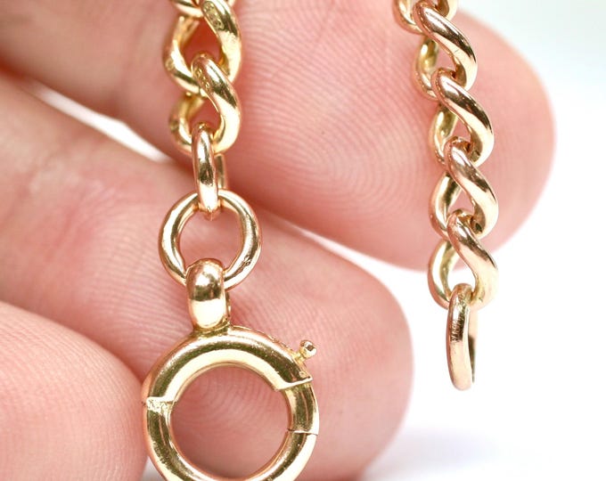Antique 9ct rose gold 4 inch Albert extension - fully hallmarked