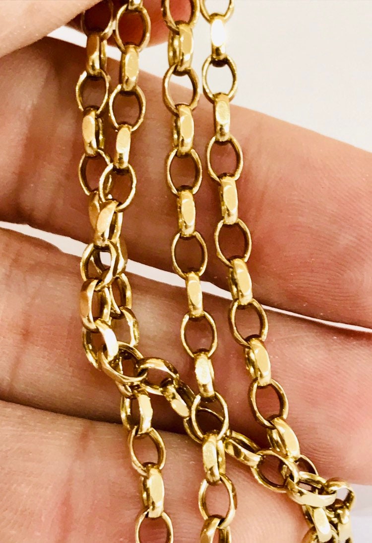 Stunning vintage 9ct yellow gold 16 inch chain fully hallmarked