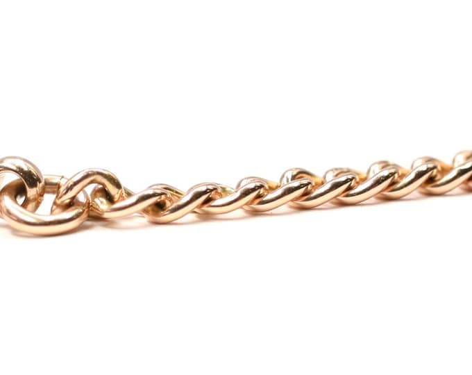 Antique 2 3/4 inch 9ct rose gold Albert chain extension - fully hallmarked