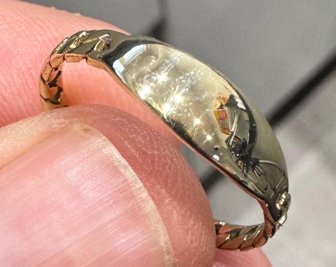 Vintage 9ct gold band - Birmingham 1989 - size Q or US 8