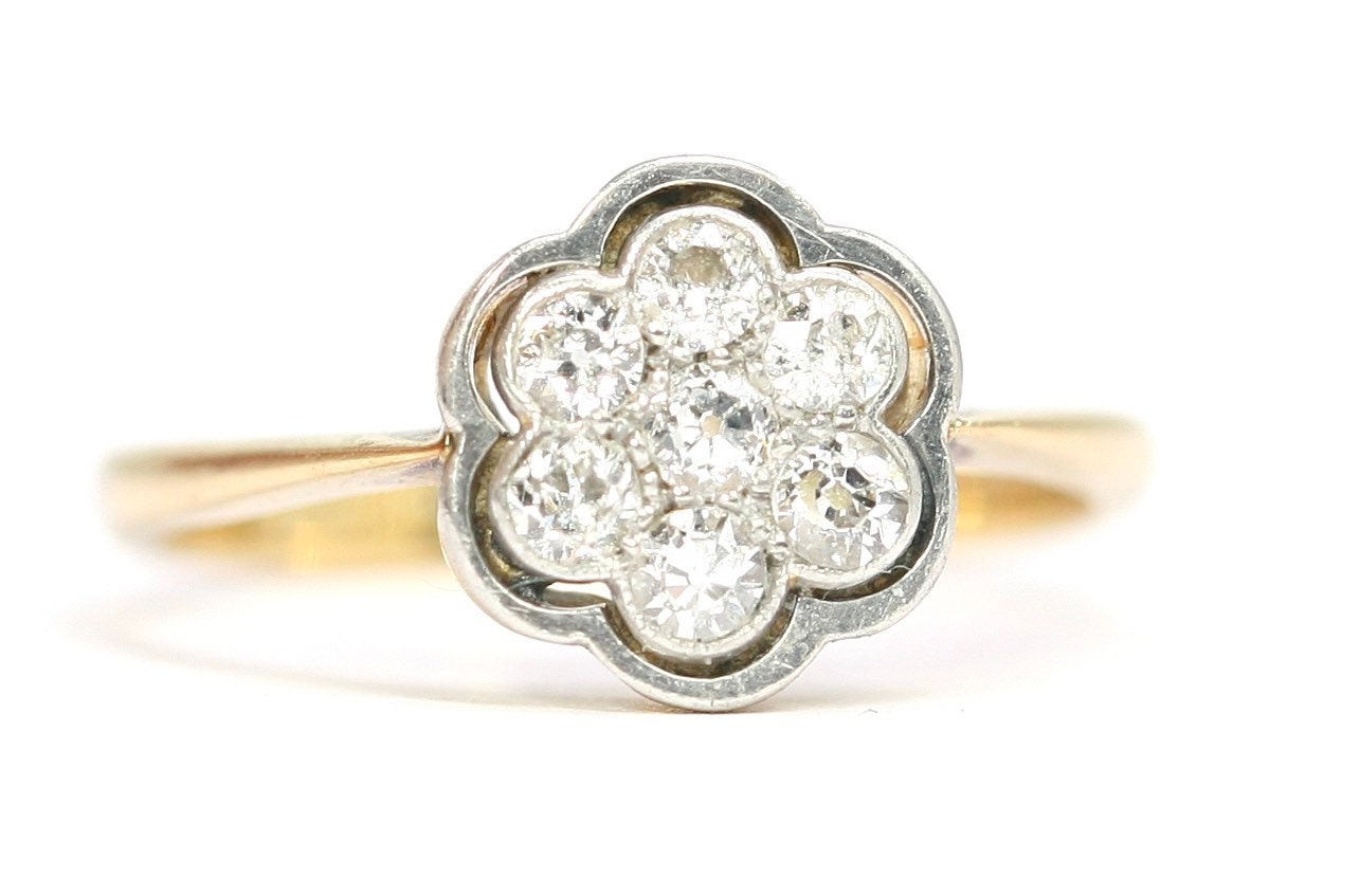 9ct White Gold Diamond Three Stone Ring Size M Hallmarked | eBay