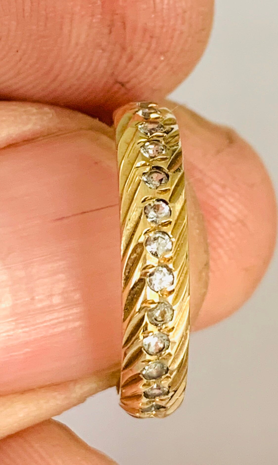 9ct Gold Cubic Zirconia Eternity Ring