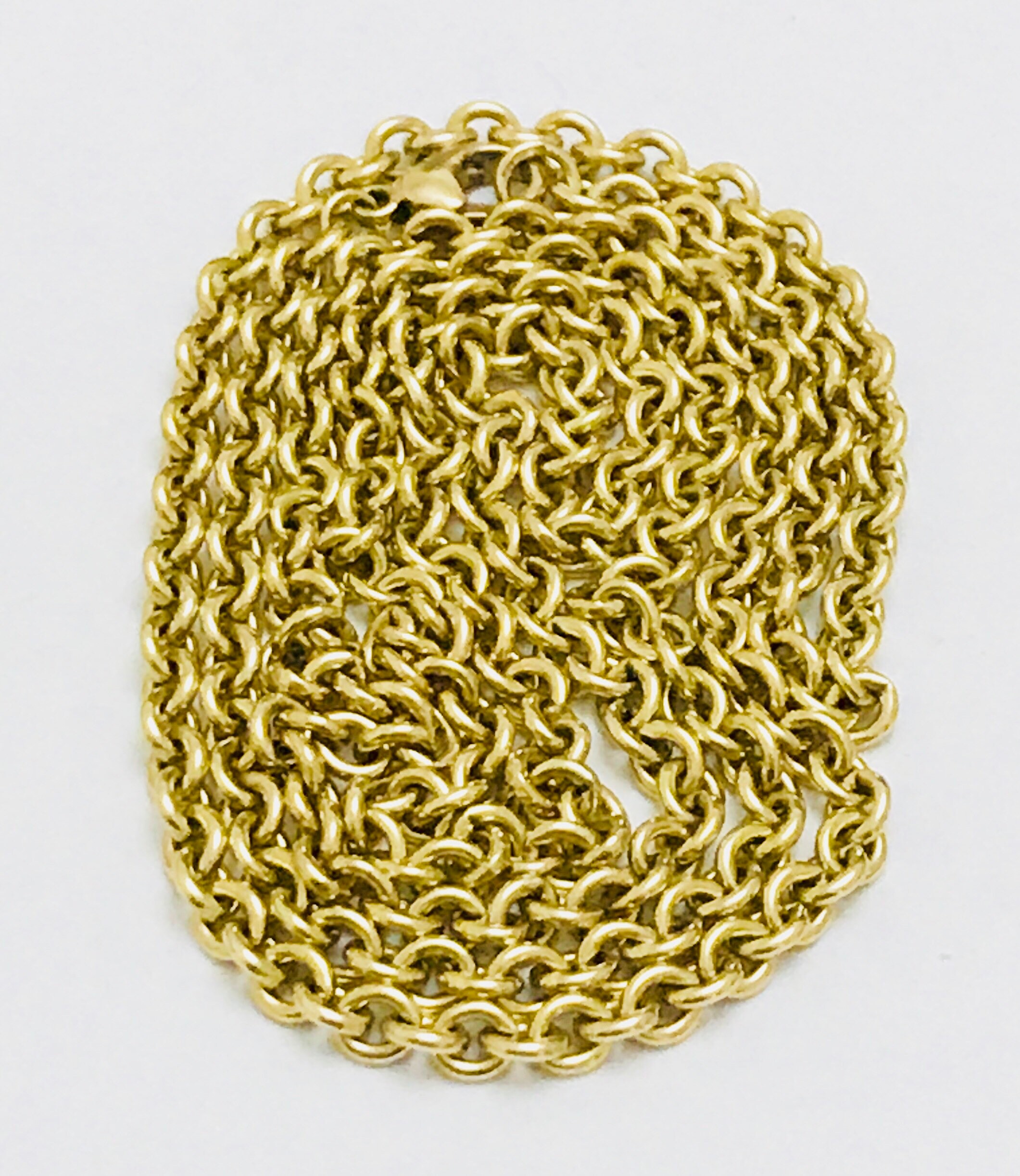 Superb very heavy vintage 9ct yellow gold 30 inch Rolo chain - fully ...