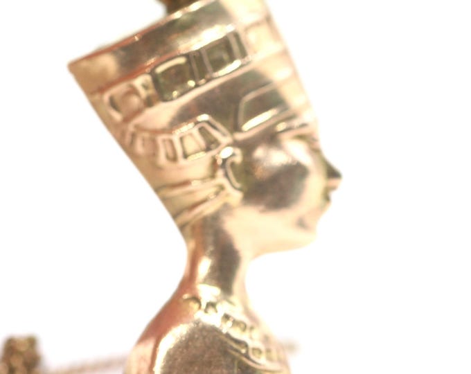 Vintage 14ct gold Egyptian Nefertiti pendant or charm