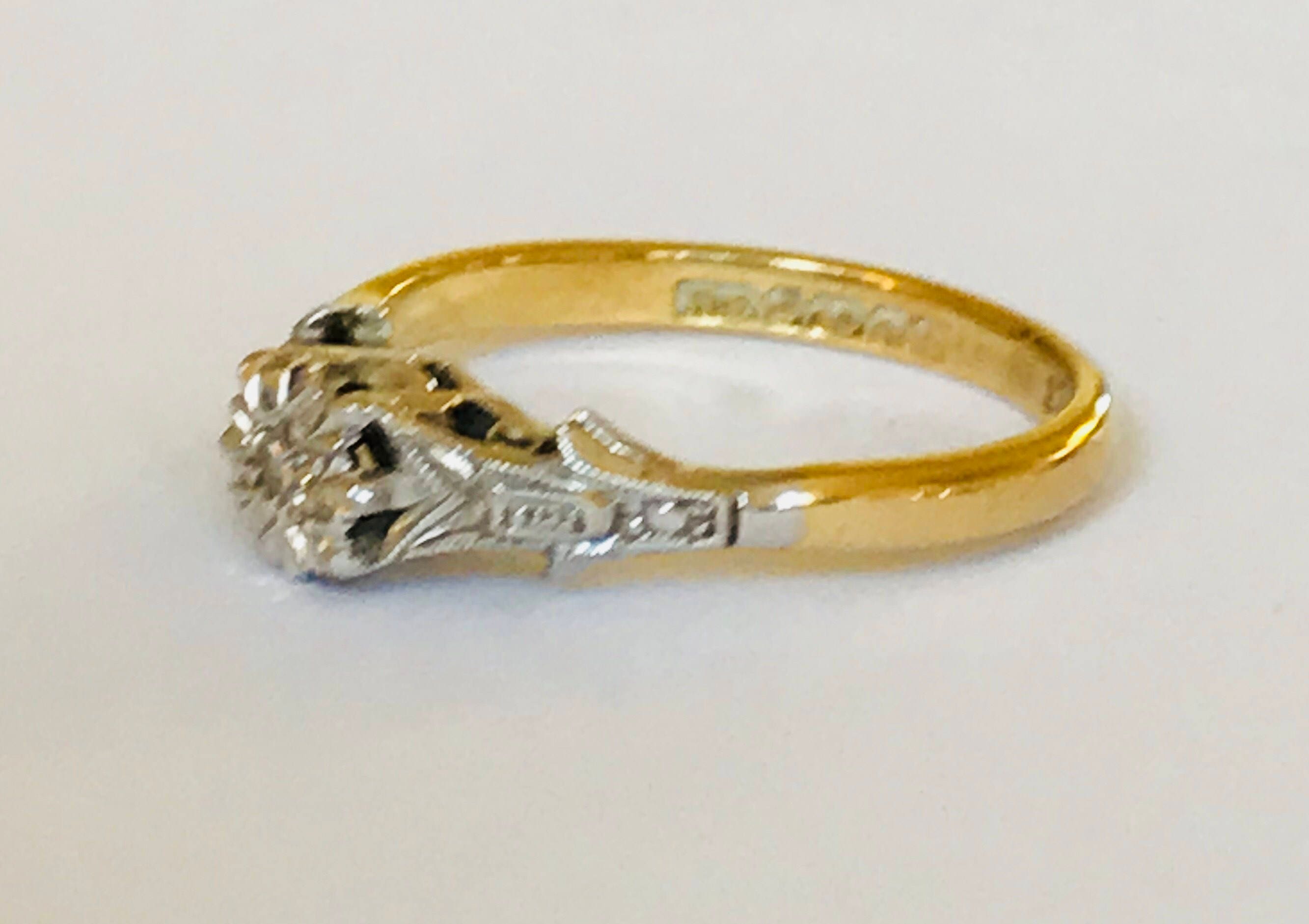 Special Offer***Stunning vintage 18ct gold Diamond solitaire engagement ring Birmingham 1966