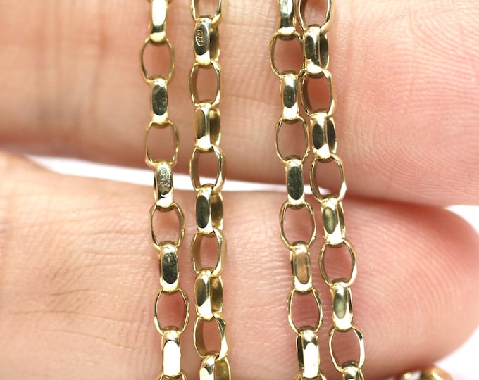 Vintage 22 inch 9ct yellow gold chain - fully hallmarked - 8.2gms