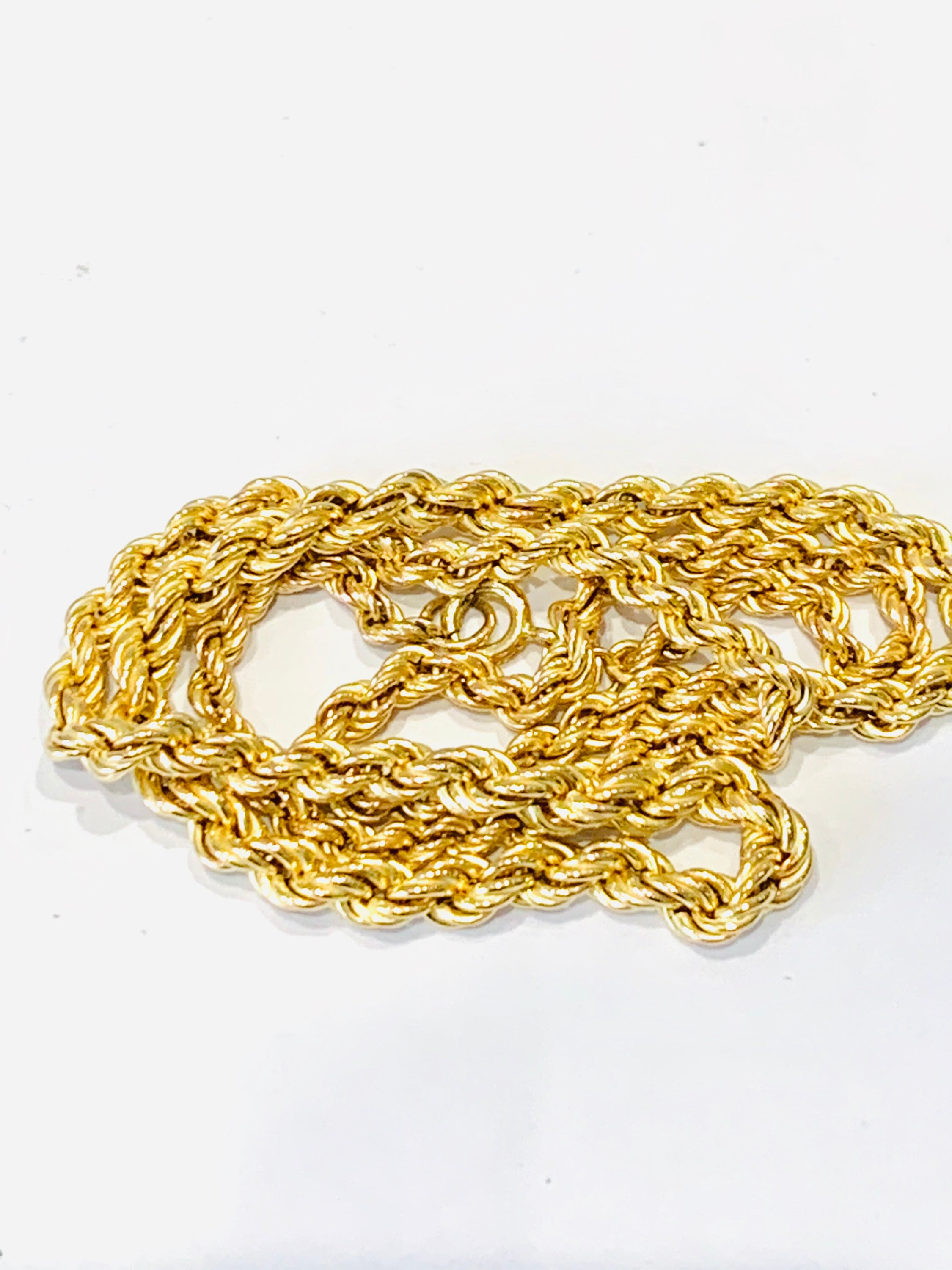 thumbnail image 2 of 9ct Yellow Gold 16-Inch Rope Chain Necklace – 2mm Width, UK Hallmarked 2 of 6