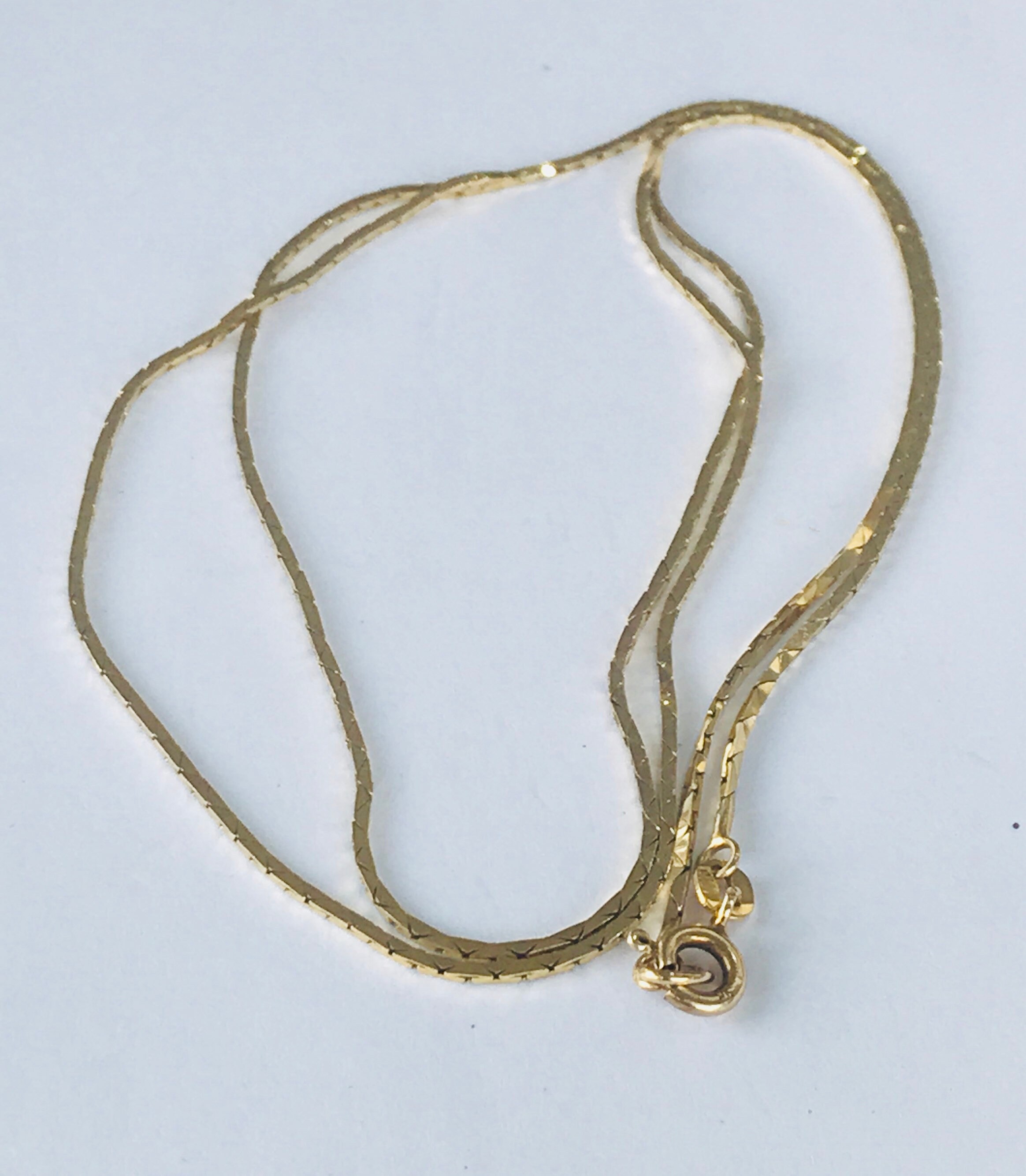 Vintage 9ct yellow gold double strand necklace hallmarked Birmingham 1979