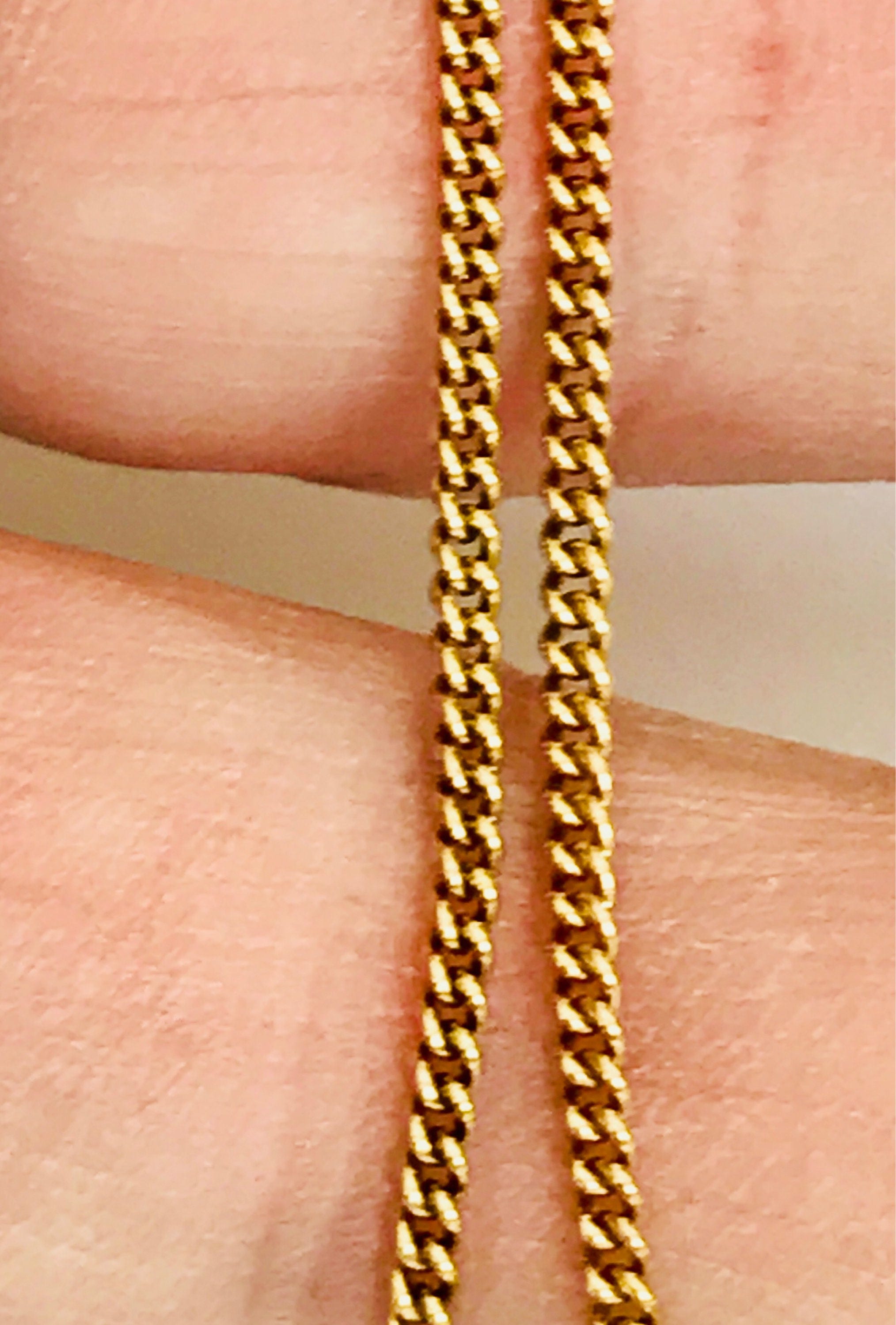 Vintage 9ct Gold 16 Inch Gold Chain Fully Hallmarked