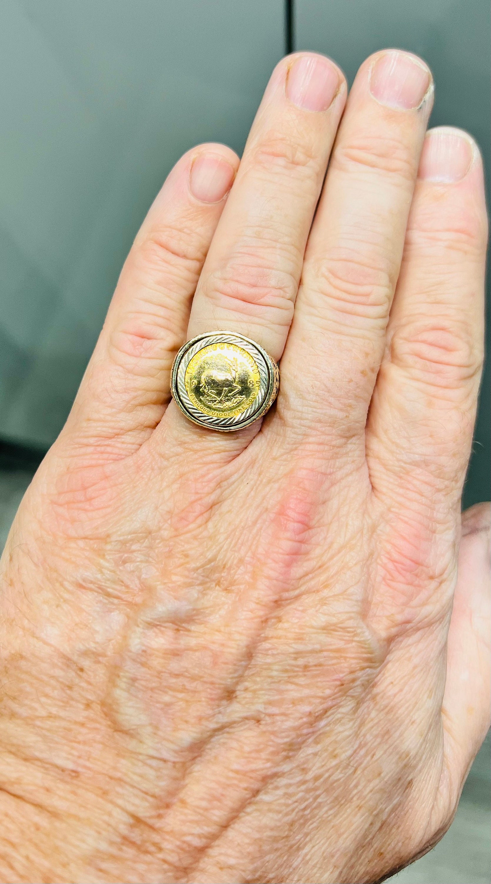 Mens krugerrand ring discount