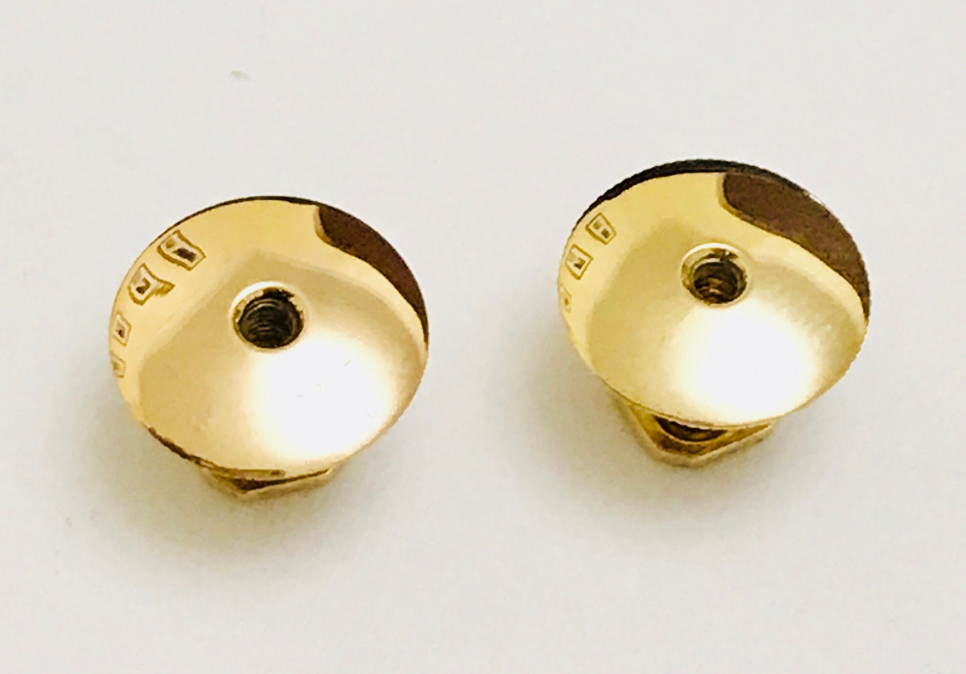 Stunning antique Art Deco 9ct gold shirt studs in original case - 1930's