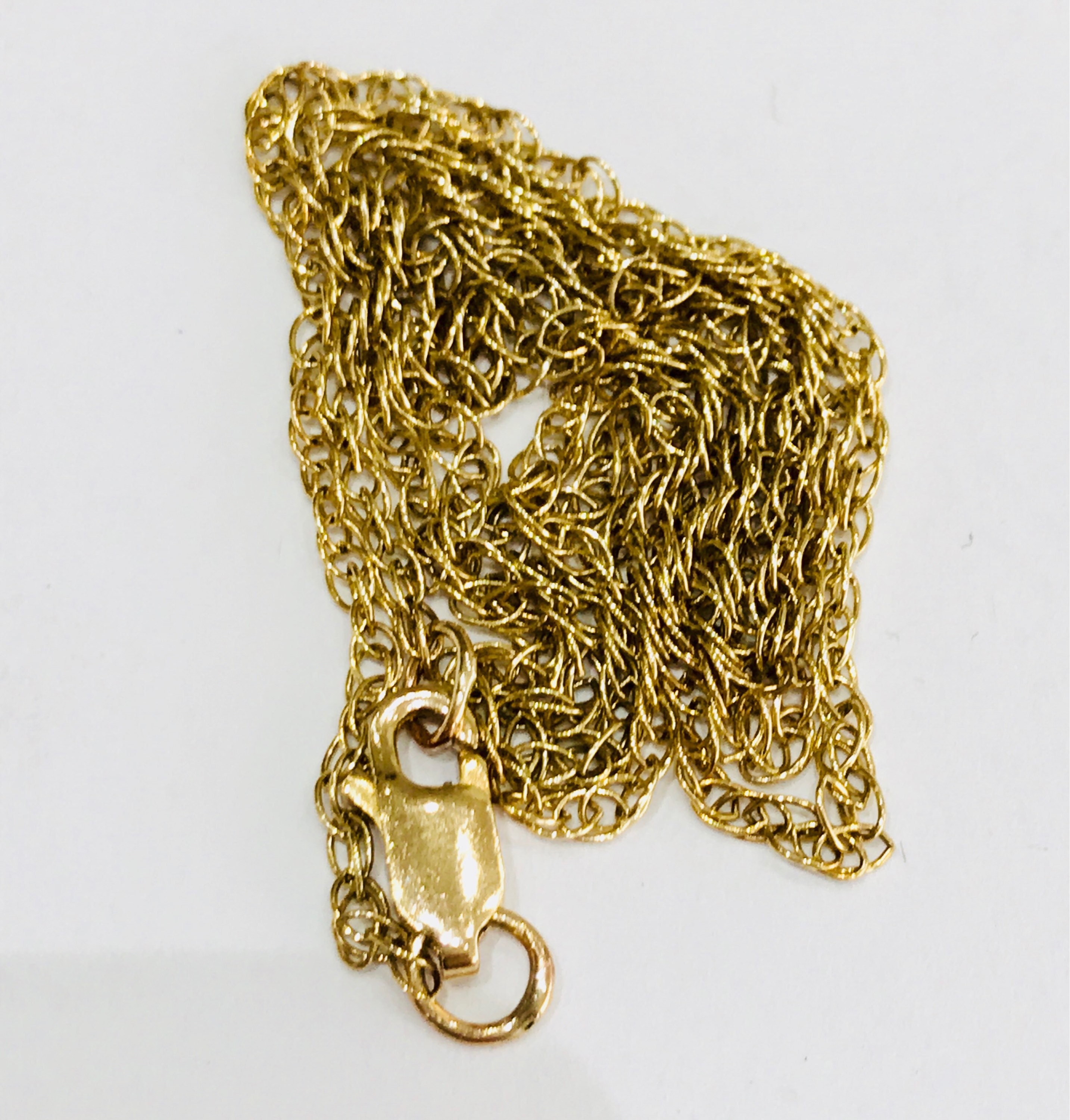 Vintage 9ct yellow gold fancy link chain 20 inches long