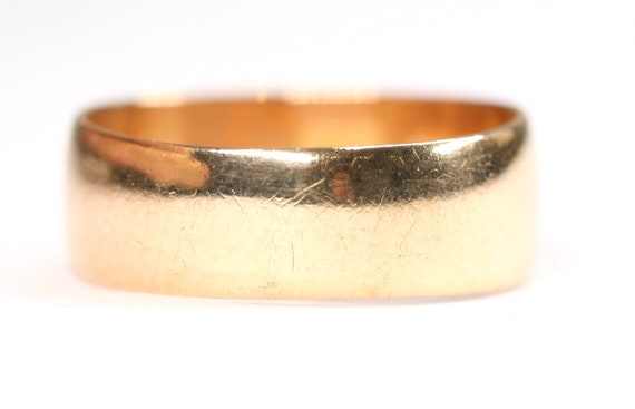 Antique Edwardian 22ct gold wedding ring- hallmar… - image 6