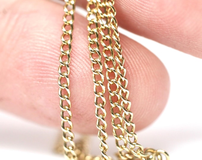 Vintage 24 inch 9ct yellow gold chain - stamped 9CT