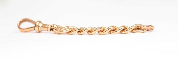 Antique 9ct rose gold 3 inch Albert extension wit… - image 9