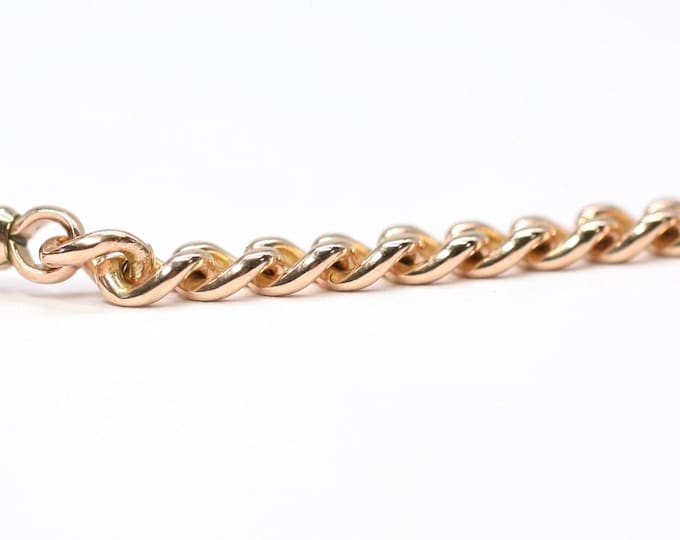 Antique 2 1/2 inch 9ct rose gold Albert chain extension - fully hallmarked