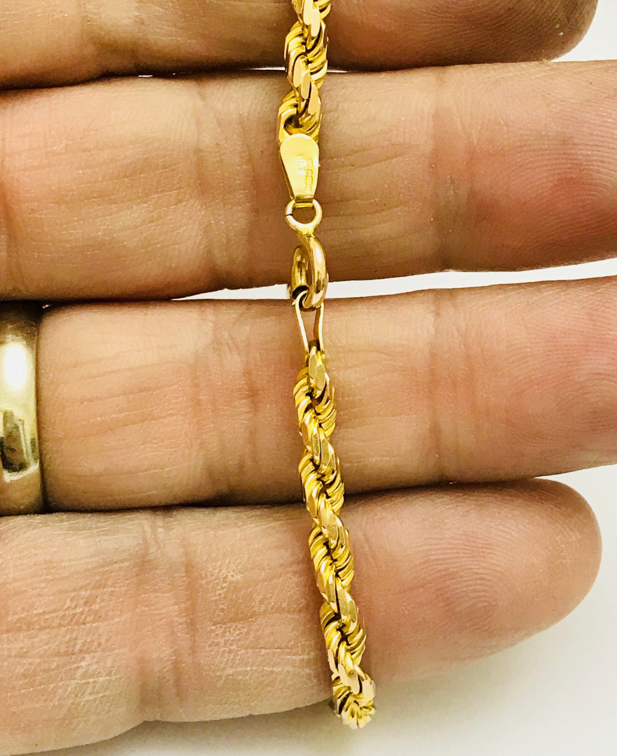 Stunning vintage 9ct yellow gold rope twist bracelet fully hallmarked