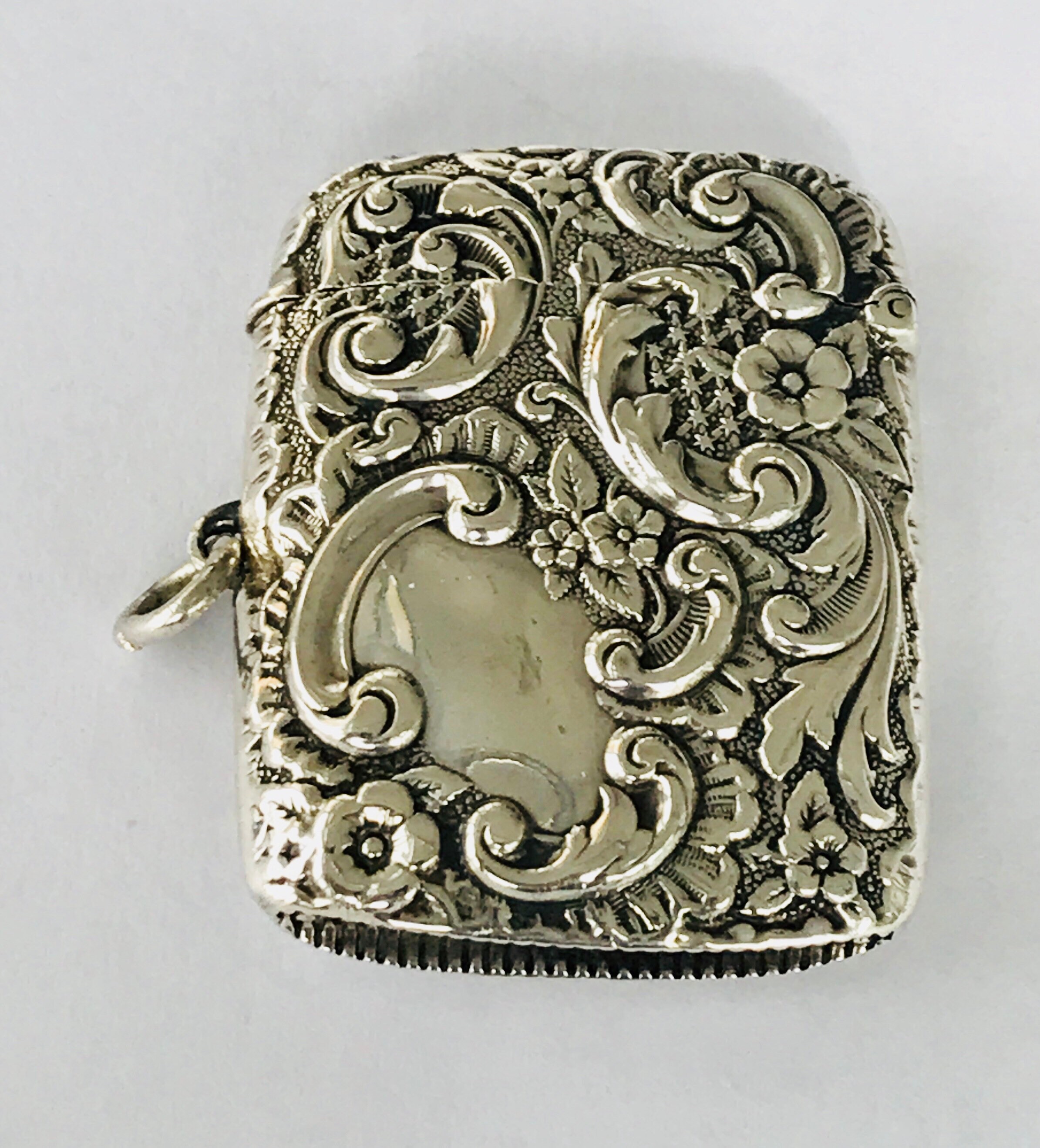 Stunning antique Victorian sterling silver Vesta match case ...