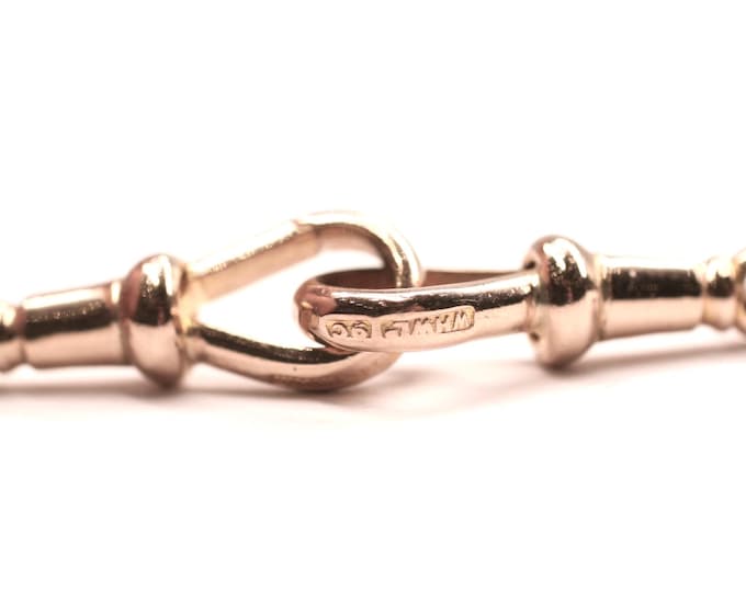 Superb matching pair of Edwardian 9ct rose gold dog clips - 23mm