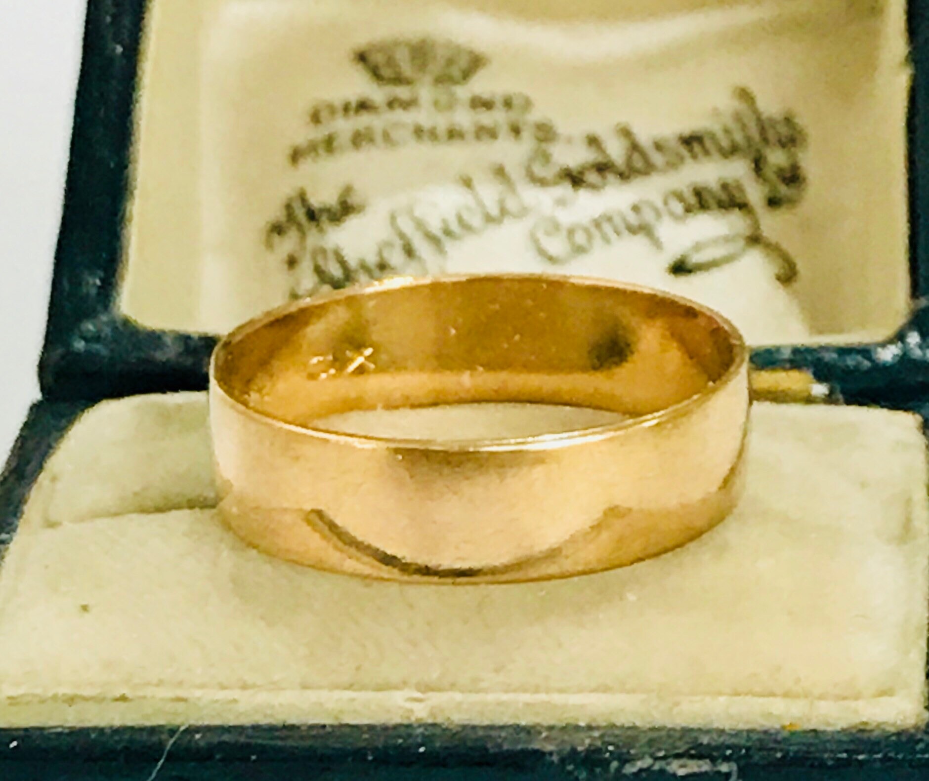 Bullnose Groove Pattern 22ct Yellow Gold 6mm Wedding Ring main image 1