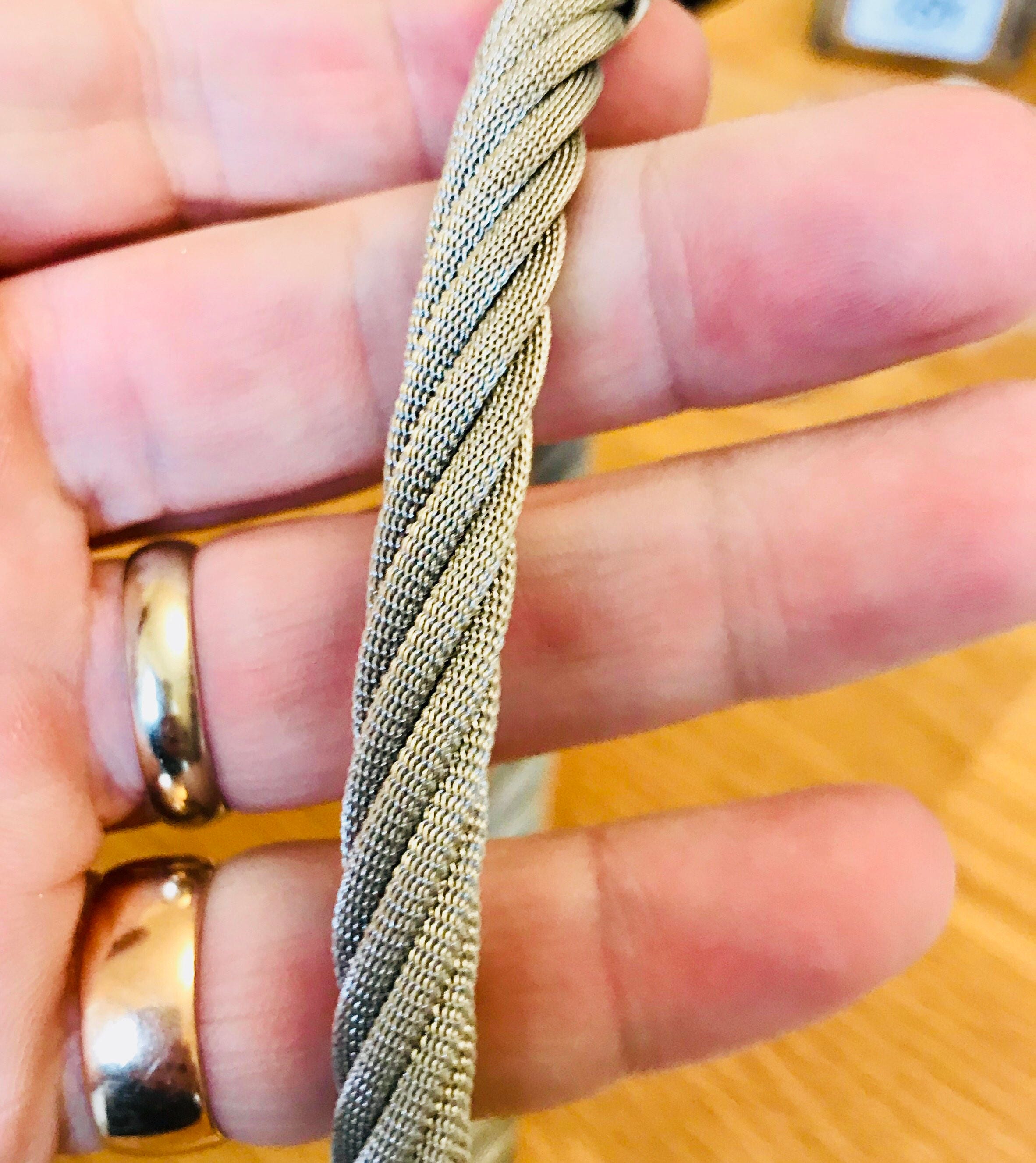 Stunning vintage sterling silver heavy Choker necklace fully hallmarked